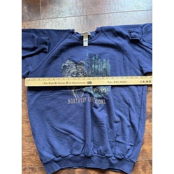 Vintage Northern Reflection Bear Print Crew neck Sweatshirt Mens Size XL - Picture 7 of 8